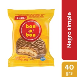 Alfajor Bonobon simple 40g -negro-