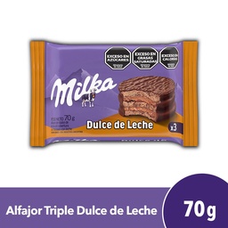 Alfajor Milka Triple Dulce de Leche