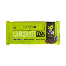 Chocolate Colonial 70% Cacao c/stevia x 100g