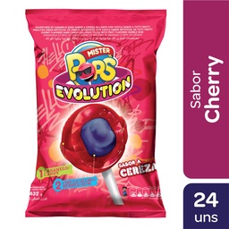Chupetin Mister Pops evolution cherry x 24 unid