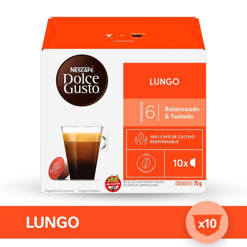 Nescafe Dolce Gusto Lungo x 10 capsulas