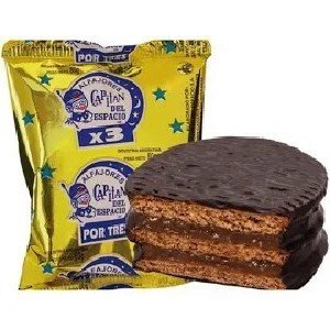 Alfajor Capitan del Espacio triple negro